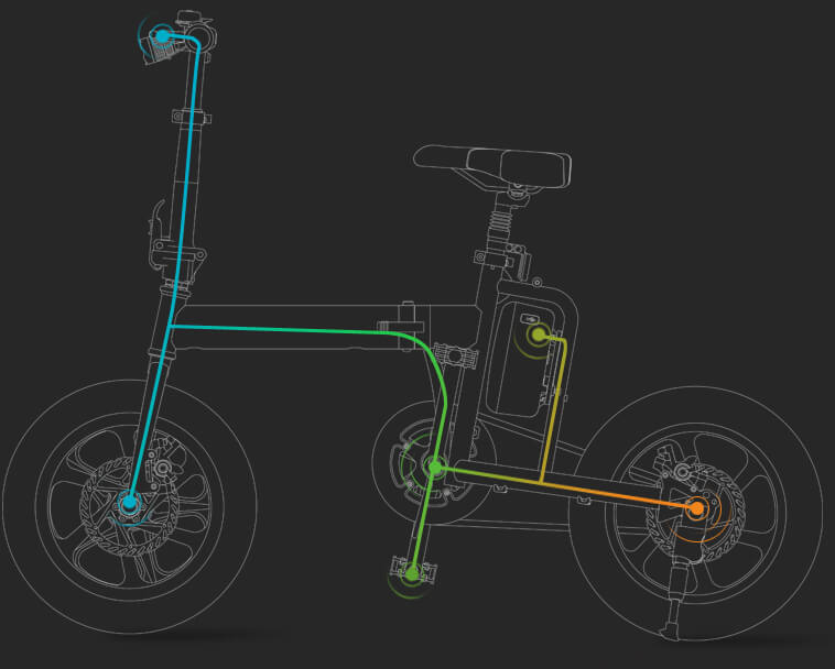 scooter elettrico con la sede per i bambini