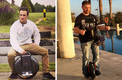 Un nuevo producto observado con muchos fotógrafos es el uno auto-equilibrio scooter eléctrico llamado Airwheel. 