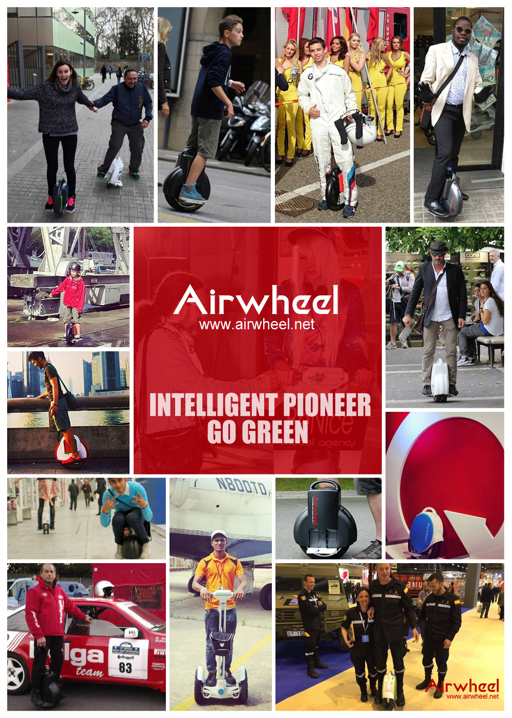 Airwheel, X8 auto-bilanciamento scooter, monociclo motorizzato mini scooter